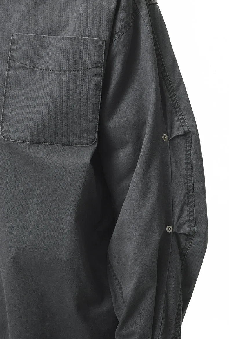Chemise de travail en coton délavé vintage pour homme Printemps 26