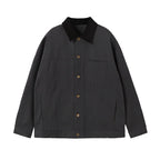 Veste en jean de travail en velours côtelé extensible pour homme