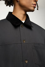 Veste en jean de travail en velours côtelé extensible pour homme