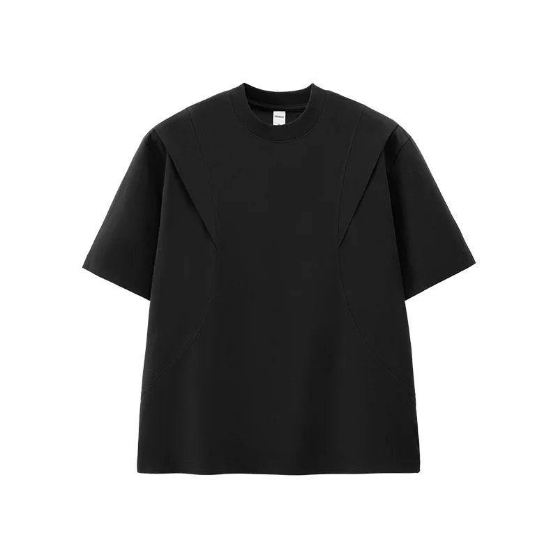 Summer 26 "Deconstructed" 260G Heavyweight Tee — Streetwear Paneled Short Sleeve