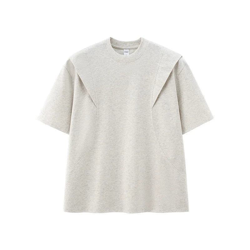 Summer 26 "Deconstructed" 260G Heavyweight Tee — Streetwear Paneled Short Sleeve