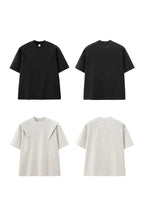 T-shirt épais "Déstructuré" 260G Été 26 — Manches courtes à empiècements style streetwear