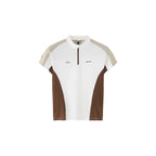T-shirt zippé Aero-Cool pour femme Summer26 — Haut de cyclisme sculptant contrasté
