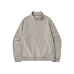 Sweat-shirt homme texturé à col montant et demi-zip