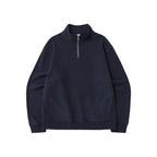 Sweat-shirt homme texturé à col montant et demi-zip