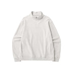 Sweat-shirt homme texturé à col montant et demi-zip
