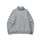 Sweat-shirt homme texturé à col montant et demi-zip