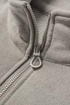 Sweat-shirt homme texturé à col montant et demi-zip