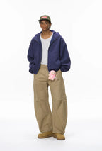 Vintage Deconstructed Curved Cargo Pants