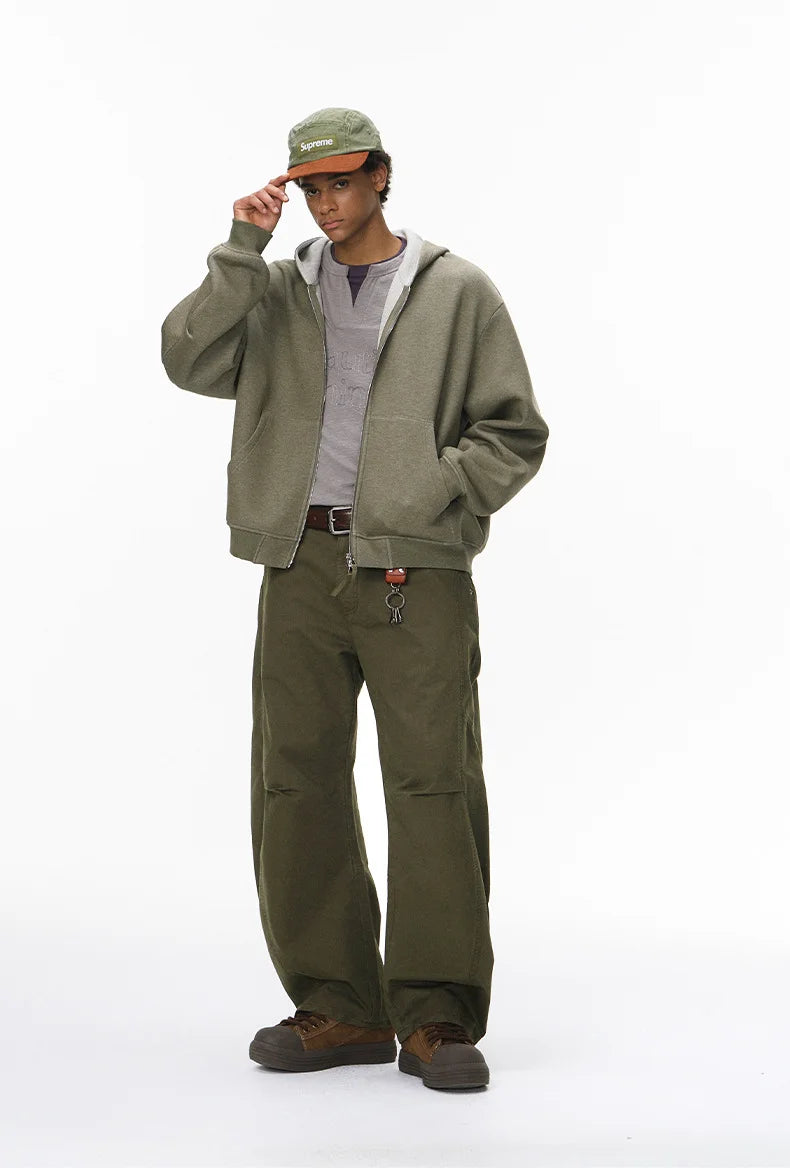 Vintage Deconstructed Curved Cargo Pants