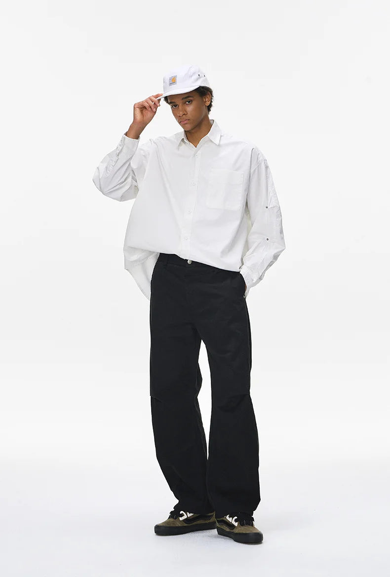 Vintage Deconstructed Curved Cargo Pants