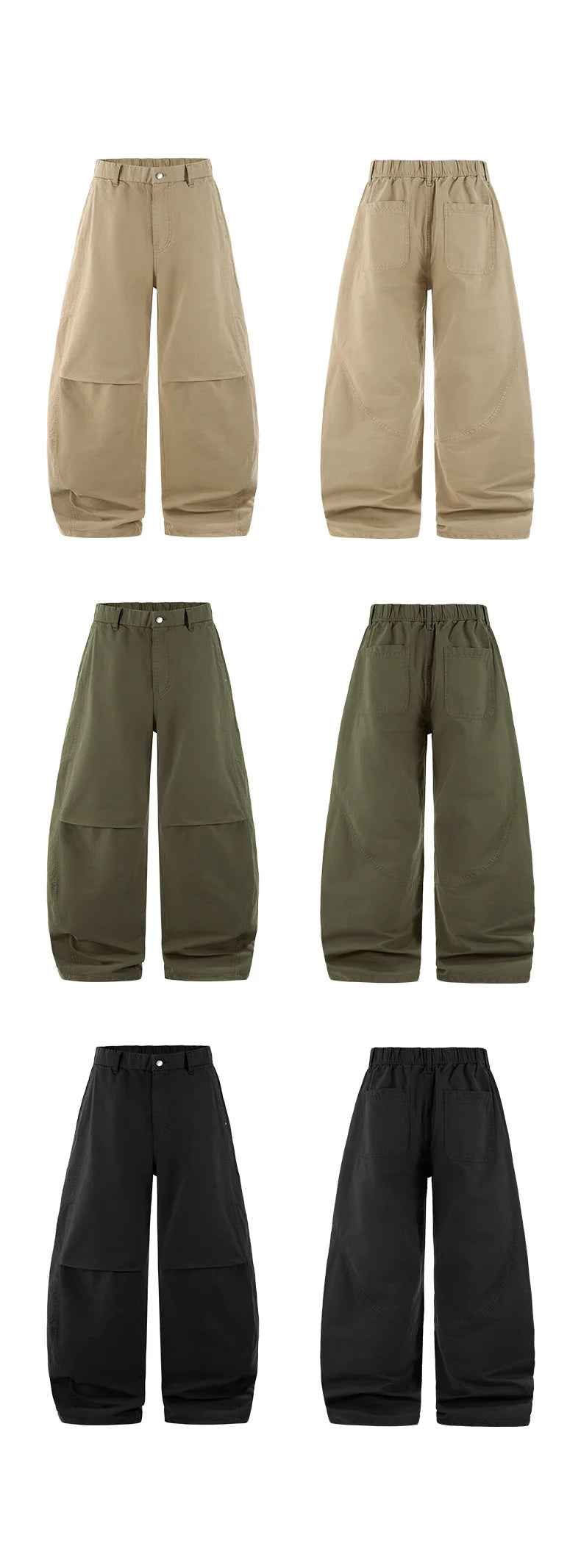 Vintage Deconstructed Curved Cargo Pants