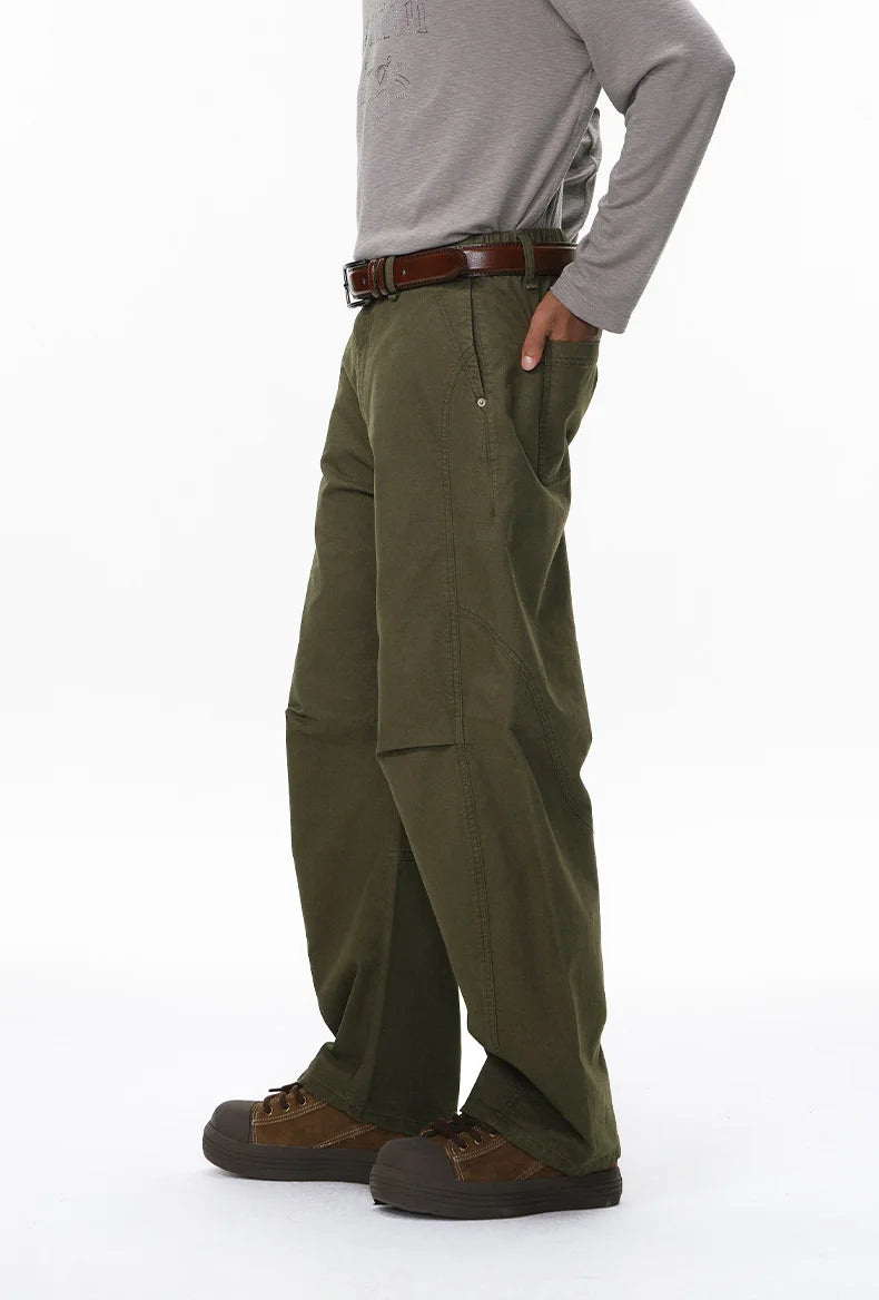 Vintage Deconstructed Curved Cargo Pants