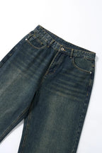 Jean en jean bleu foncé unisexe style vintage "High Street"