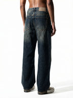 Jean en jean bleu foncé unisexe style vintage "High Street"