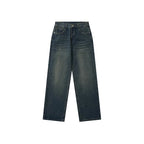 Jean en jean bleu foncé unisexe style vintage "High Street"