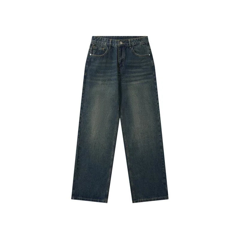 Jean en jean bleu foncé unisexe style vintage "High Street"