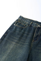 Jean en jean bleu foncé unisexe style vintage "High Street"