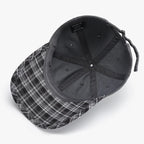 Vintage Plaid Pattern Letter Embroidery Baseball Cap