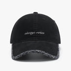 Vintage Plaid Pattern Letter Embroidery Baseball Cap