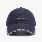 Vintage Plaid Pattern Letter Embroidery Baseball Cap