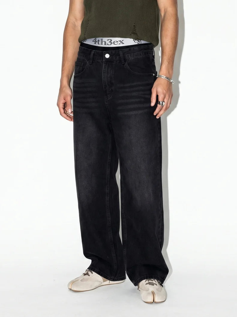 Kestrl Vintage Straight-Leg Denim Jeans