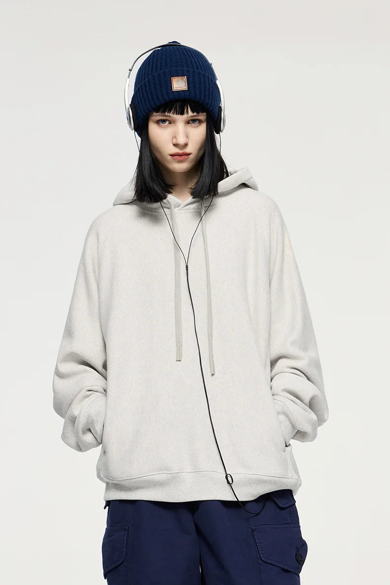 Sweat à capuche unisexe texturé vintage