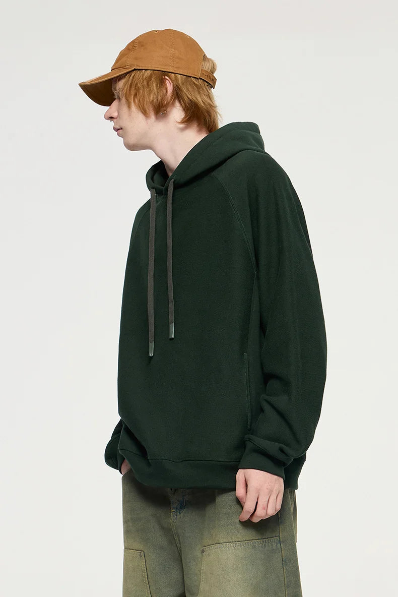 Sweat à capuche unisexe texturé vintage