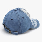 Casquette de baseball brodée à lettres délavée et vieillie