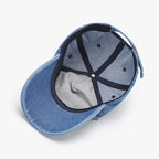 Casquette de baseball brodée à lettres délavée et vieillie
