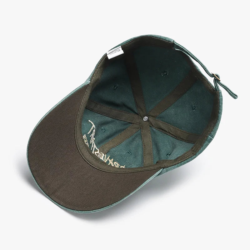 Casquette de baseball brodée de style urbain vieilli