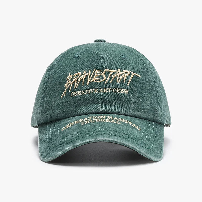 Casquette de baseball brodée de style urbain vieilli