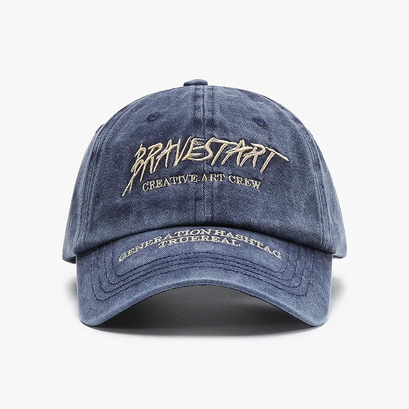Casquette de baseball brodée de style urbain vieilli