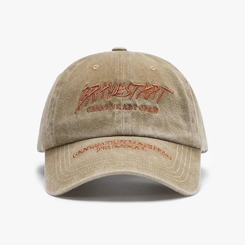 Casquette de baseball brodée de style urbain vieilli