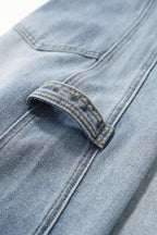 Unisex Vintage Washed Wide-Leg Workwear Denim Pants
