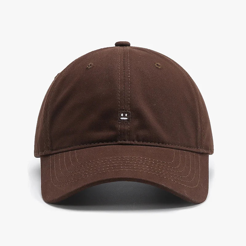 Casquette brodée "Emoji" à couronne souple délavée