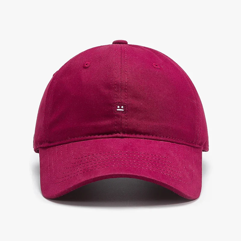 Casquette brodée "Emoji" à couronne souple délavée