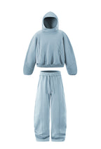 Ensemble sweat à capuche et pantalon de jogging non-genré en molleton déstructuré - F