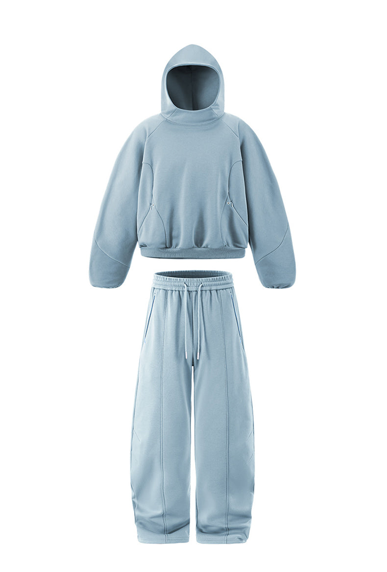 Ensemble sweat à capuche en molleton déstructuré unisexe et pantalon de survêtement