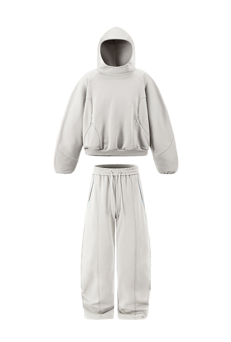 Ensemble sweat à capuche en molleton déstructuré unisexe et pantalon de survêtement