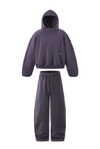 Ensemble sweat à capuche et pantalon de jogging non-genré en molleton déstructuré - F